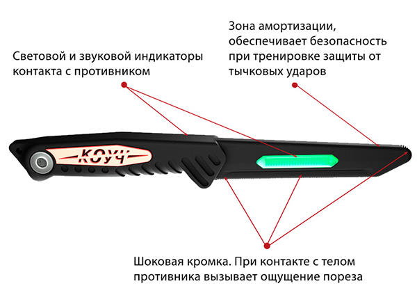 Тренировочный полиуретановый нож КОУЧ
